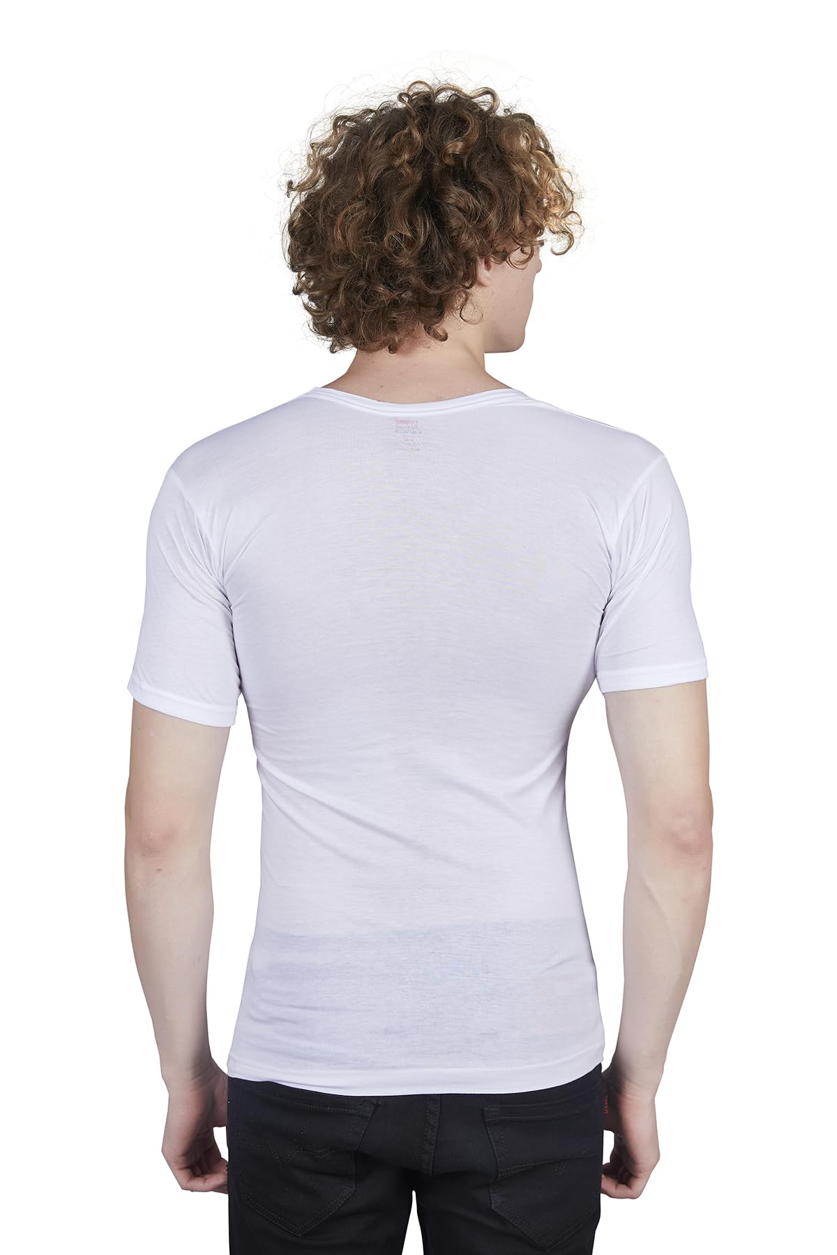 Shera Cotton Men Half Sleeve Vest, Men's Round Neck Half Sleeve Vest for Everyday Wear, Airflow Fabric, Lightweight and Comfortable - Pack of 2 White