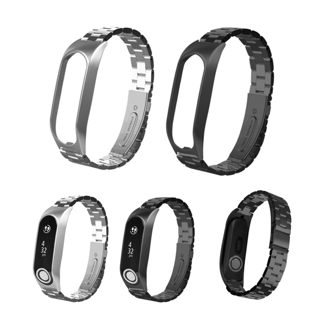 Housoutil Lot De 3 Bracelets De Montre En Acier Inoxydable Bracelet Tactile De Remplacement Robuste Et Pour Homme Et Femme