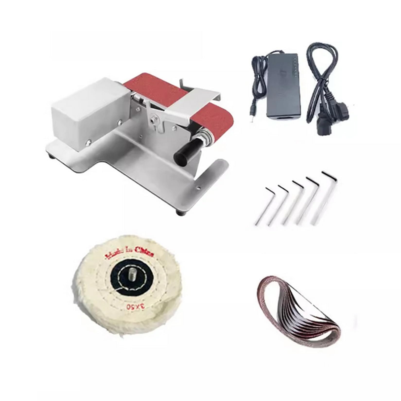 Water-Cooled Knife Sharpning Machine Electric Belt Sander Home Small Benchtop Grinder Polisher Speed Adjustable 4500-9000RPM