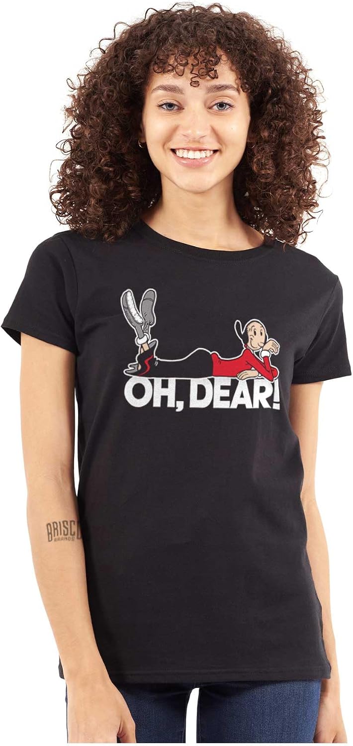 Popeye Olive OYL Oh Dear Quote Womens Slim Fit Graphic Tee