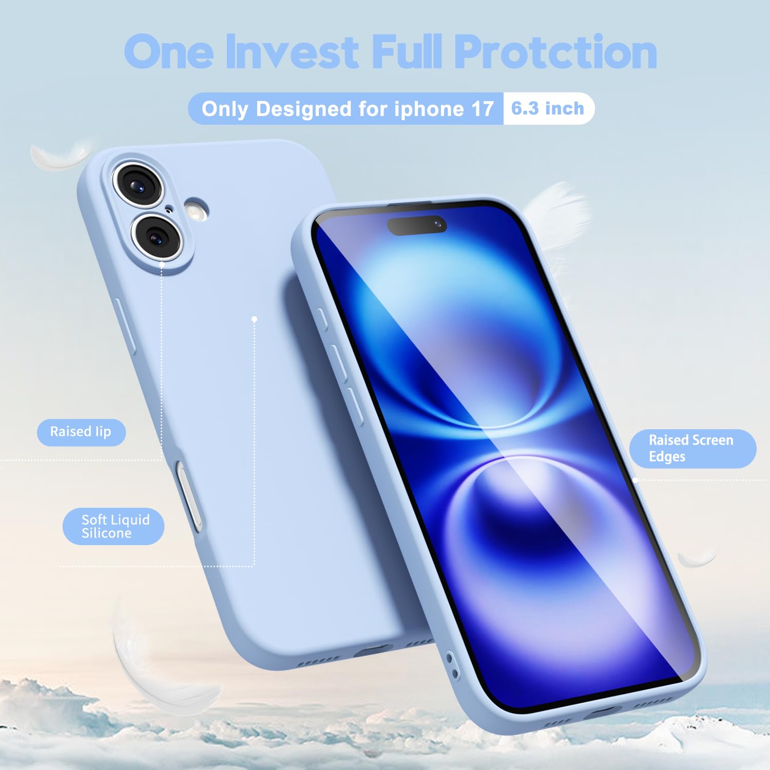 oakxco for iPhone 16 Pro Max Case Liquid Silicone, Soft Rubber Gel Elegant Aesthetic Basic Simple Cover, Cute Thin Slim TPU Matte Solid Color Plain Smooth Case for Women Girl, Light Pink — view 238