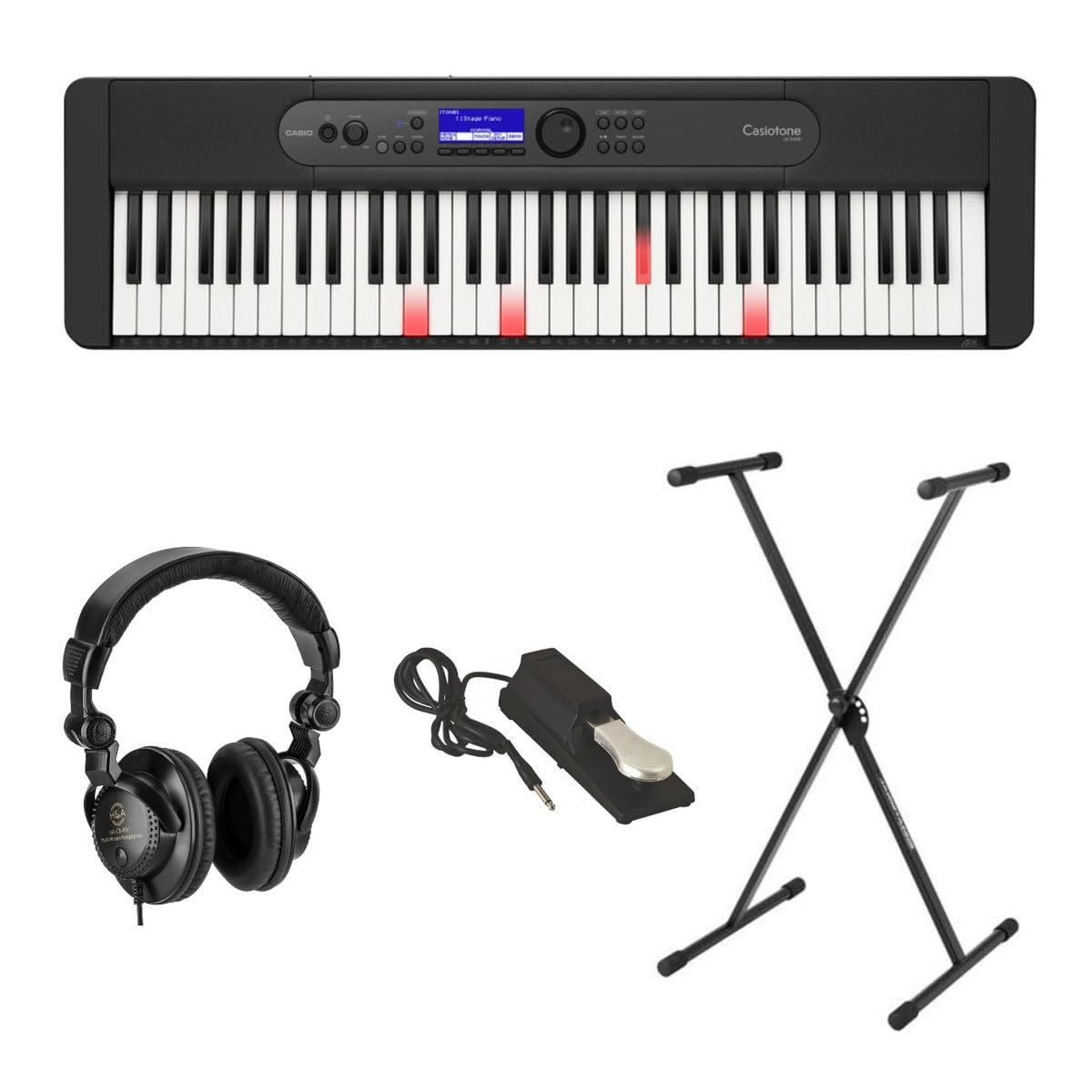 Amazon.com: Casio 卡西歐Casiotone LK-S450 61 鍵鋼琴風格便攜式鍵盤