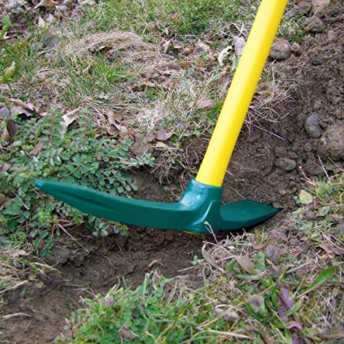 LEBORGNE Pioche Italie Douille Ovale 1,5 kg Novagrip Acier Forgé Trempé Panne 6 cm Pointe Diamant Manche Bois Ergonomique