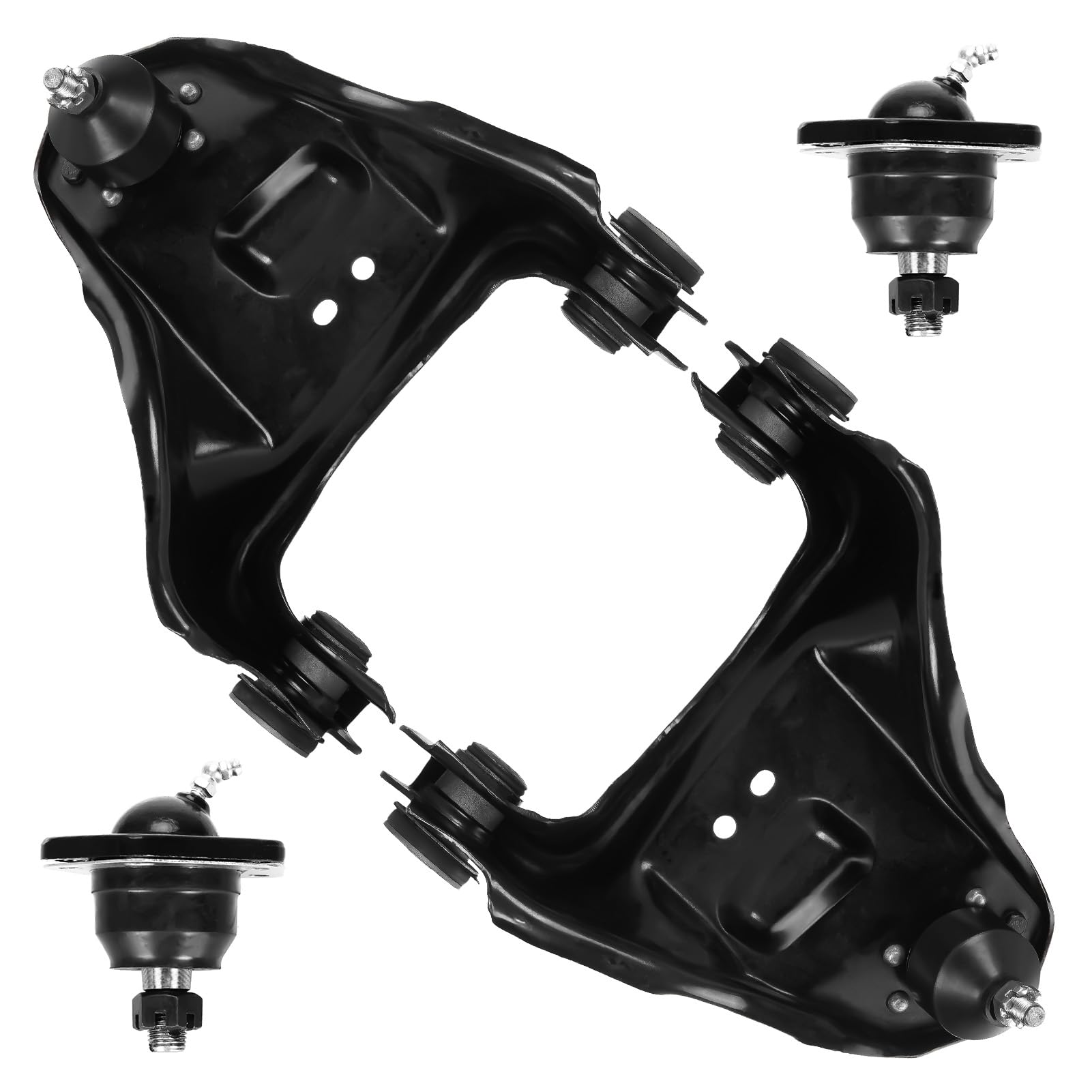 Photo 1 of Front Upper Control Arms w/Ball Joints + Lower Ball Joints for Chevy Blazer S10 GMC Jimmy Sonoma Isuzu Hombre Oldsmobile Bravada K620172 K620173 K5335 4WD 4pc Set 4PCS - Control Arm+Ball Joints