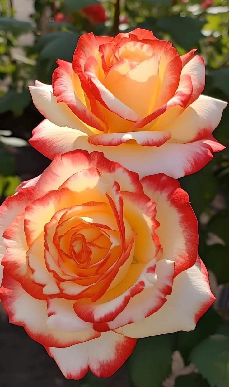 Garden® Imported Double Shade Rose Flower Seeds For Gardening | Pack Of 40 to 60 Seeds (Orange & White)