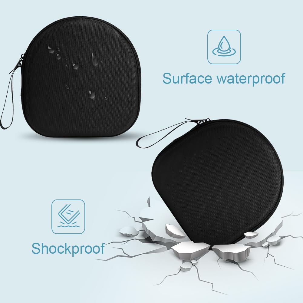 Ainiv Czarny Etui Kompatybilny ze Słuchawkami Bezprzewodowymi z Redukcją Szumów Sony WH-CH700/710/720N WH-1000XM4 i JBL 720BT 710BT, Hardshell Eva Torba na Słuchawki Podróżna z Wyjmowanym Wzmocnieniem