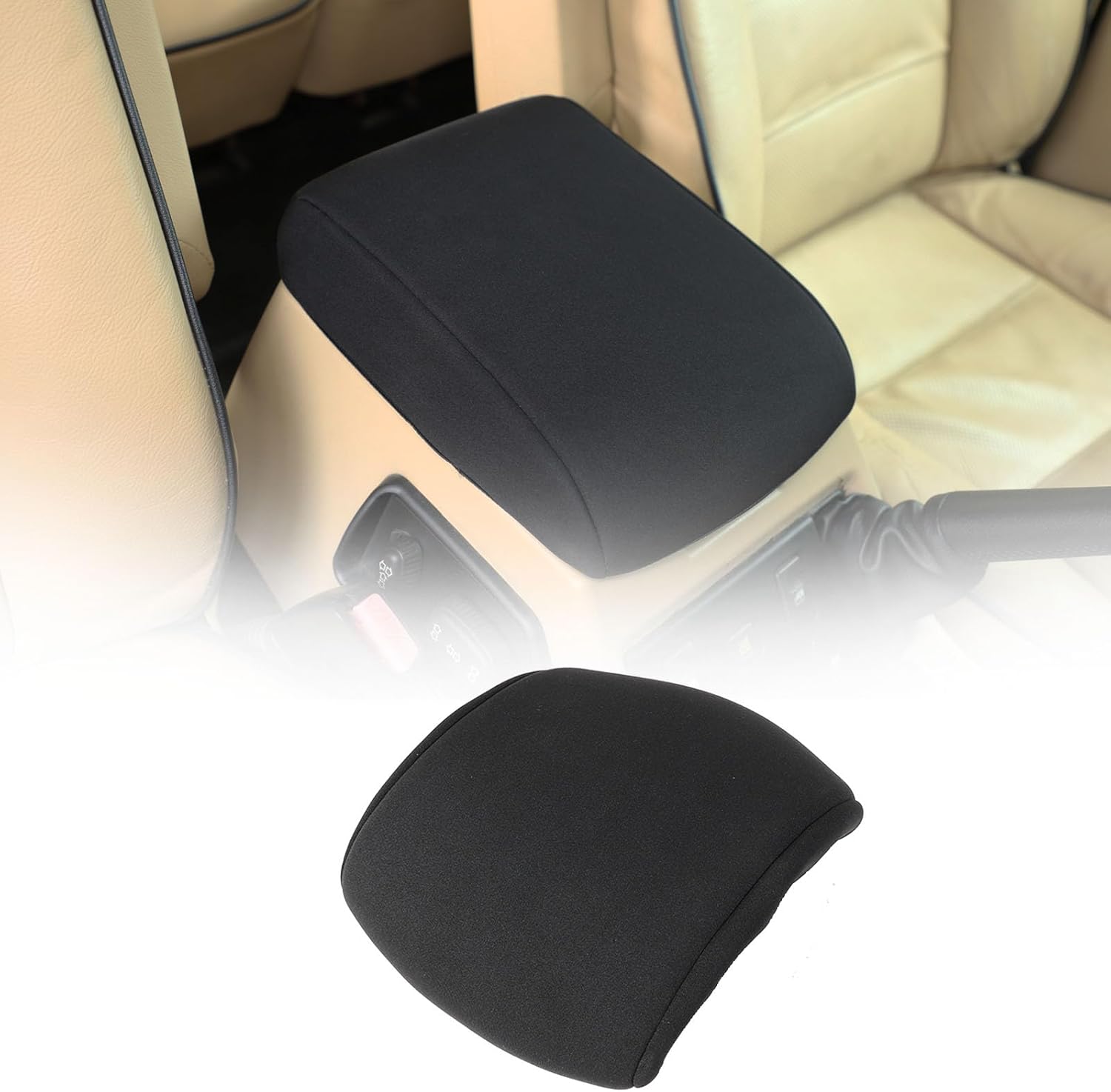 Center Console Armrest Box Cover Compatible with Land Rover Discovery 2 1998-2004,Cloth Armrest Box Protector Cover Prevent Scratching,Comfortable Car Center Console Cover