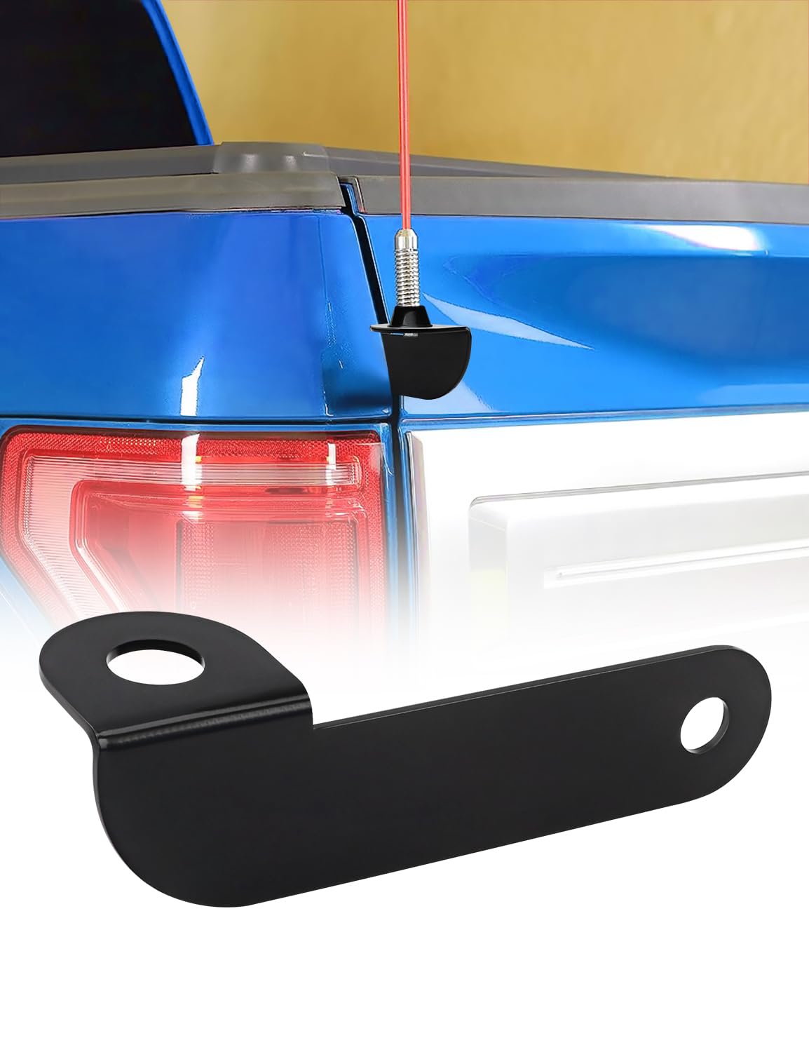 F150 CB Antenna Mount, Driver Side Tailgate Antenna Bracket Compatible with Ford F-150 2015-2023 (Left)