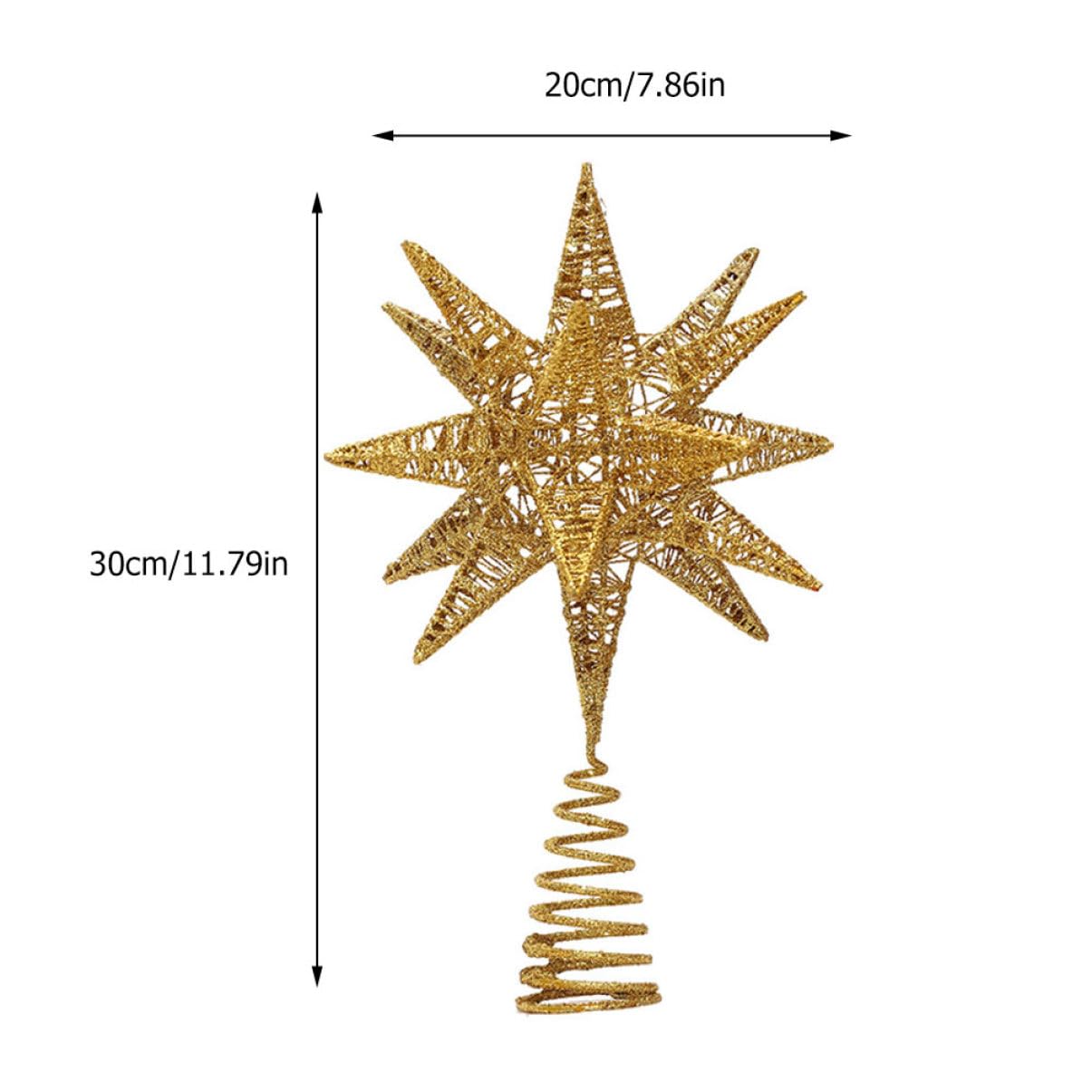 COLLBATH Colgante De Navidad con Forma De Estrella De Hierro Duradero para Decoración De Árbol De Navidad para El Hogar La Oficina Y Fiestas
