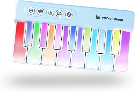 Mini Keyboard Piano Toy for Kids Ages 3-8 Years Old | Portable Light Up Pocket Piano for Toddlers Kids