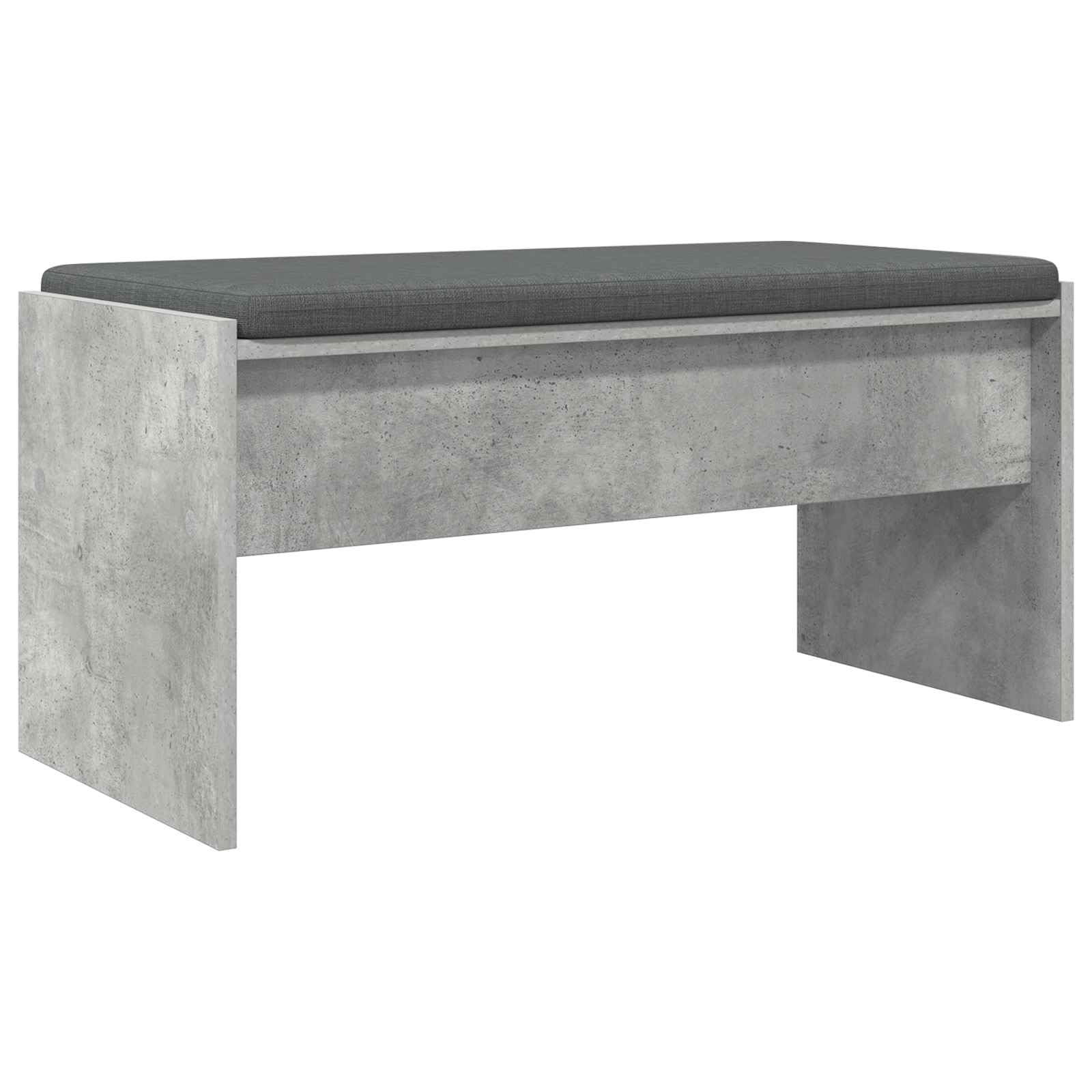 Banc de couloir avec coussin gris béton pour optimiser l'entrée