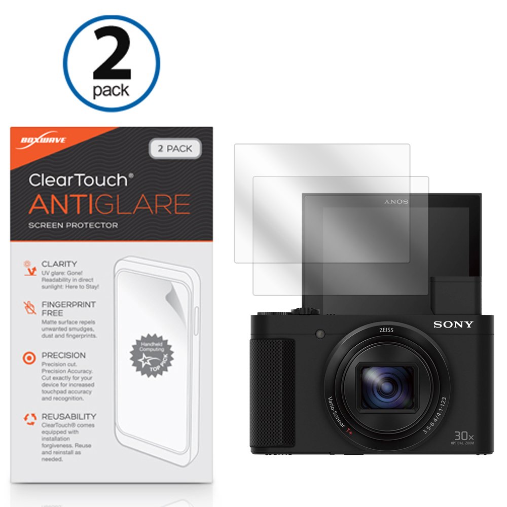 BoxWave Screen Protector Compatible with Sony CyberShot DSC-WX500 - ClearTouch Anti-Glare (2-Pack), Anti-Fingerprint Matte Film Skin