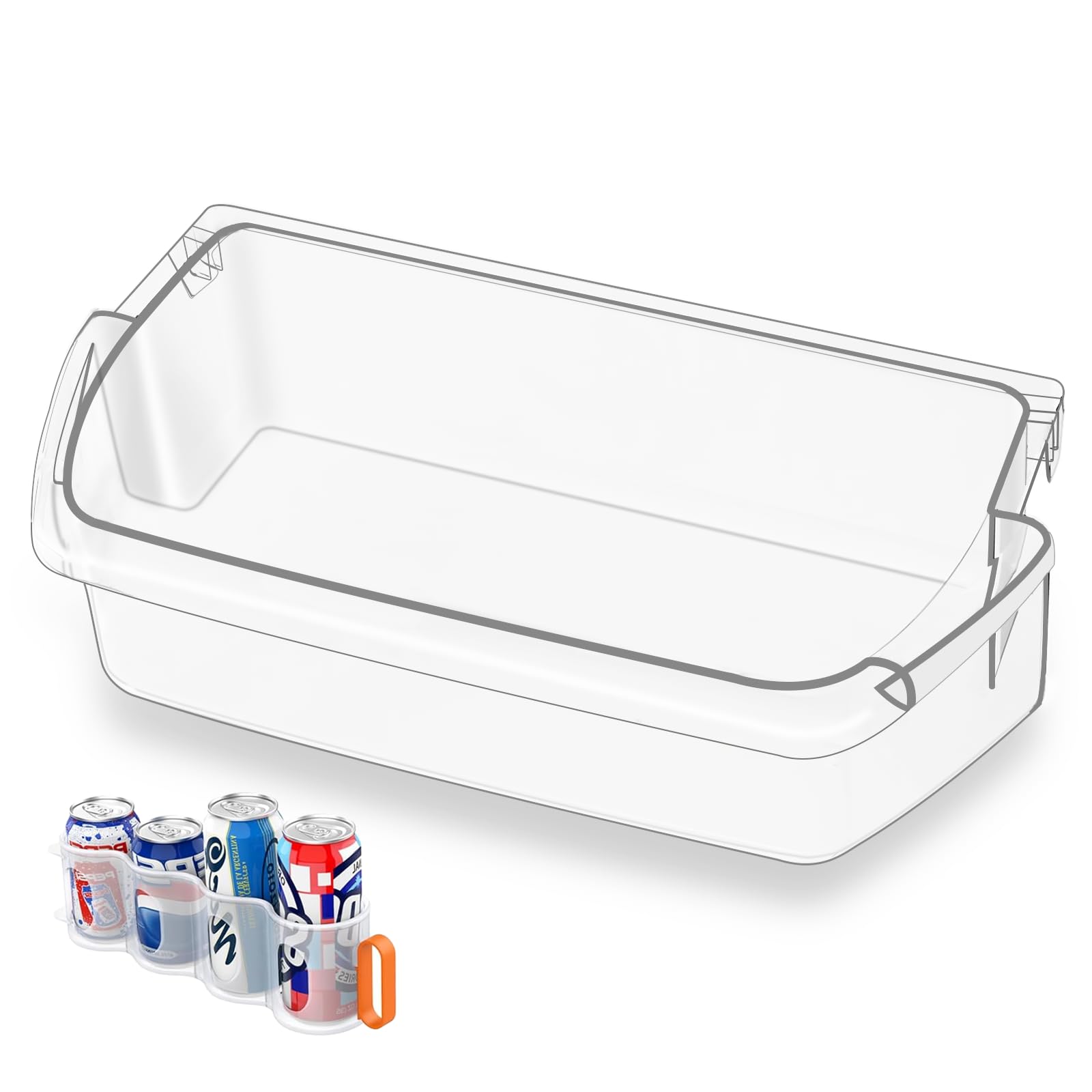 UPGRADED W10803530 W10582649 Door Shelf Bin WRT311FZDW01 Parts Compatible with Whirlpool Refrigerator Door Shelf AP5982593 PS11703474 WRT311FZDW00 WRT311FZDM00 WRT311FZDM01 WRT311FZDW02 Door Shelves
