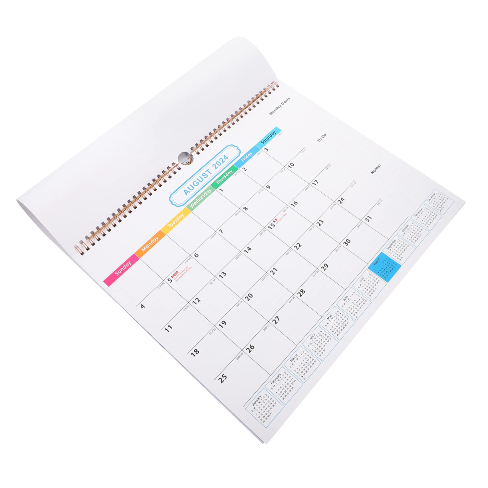 VILLCASE 3piezas Calendario De Pared Mensual Desgarrable Organizador De Citas Familiar Para Hogar Diseño De Notas Espacio Para Objetivos y Tareas Calendario De Meses Cubierta