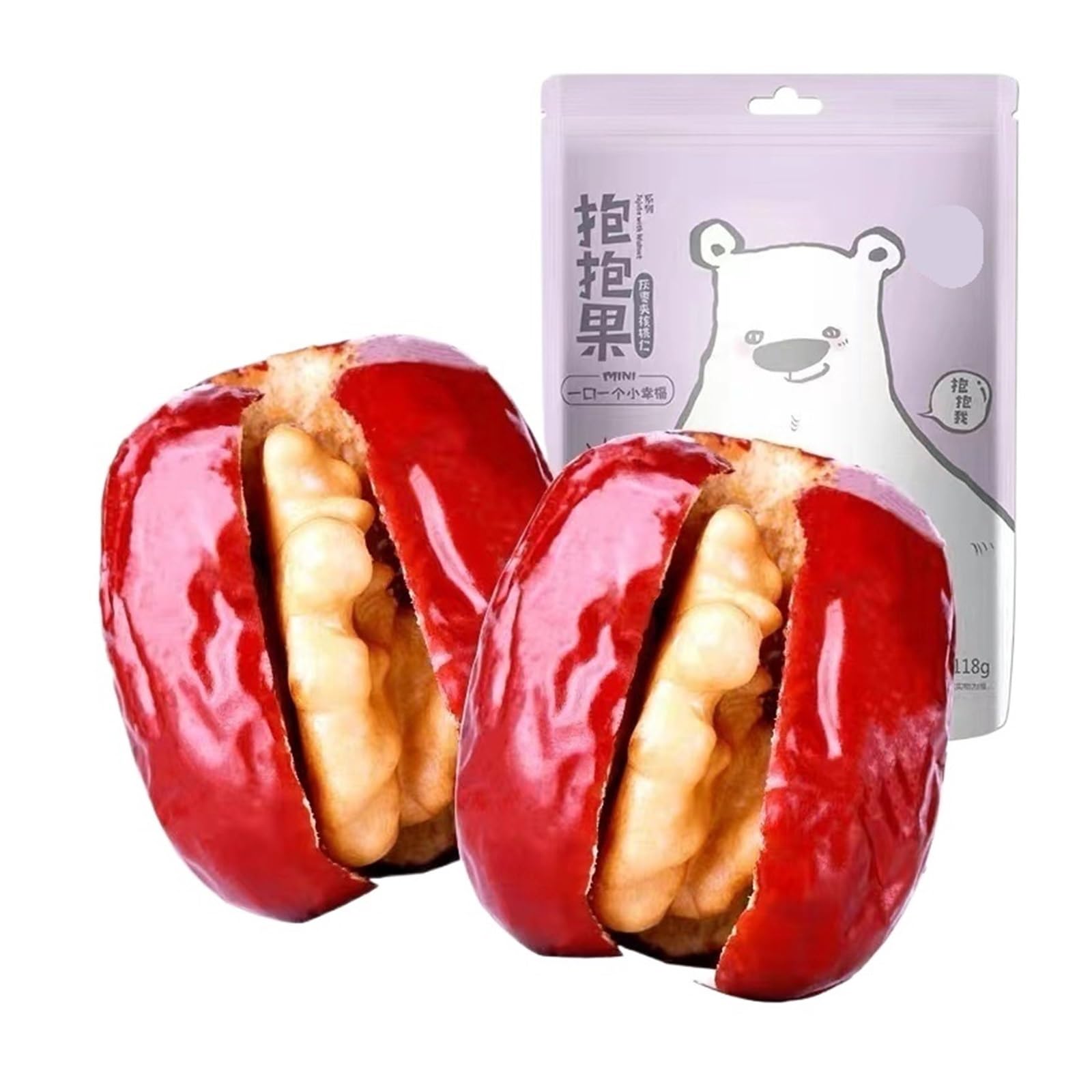 Dátiles Rojos Rellenos De Nueces, Suaves Y Masticables Con Aroma A Dátiles Y Nueces Crujientes(4bag)