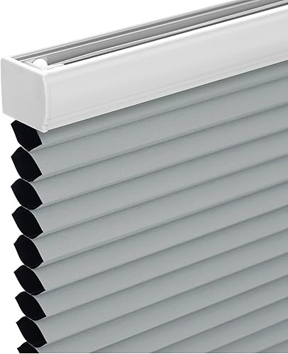 Miniatura 1 de Changshade CEL29GY72C - Persiana opaca sin cables, con el diámetro de panales de 1.5 pulgadas, para oscurecer la habitación, pantalla plisada para