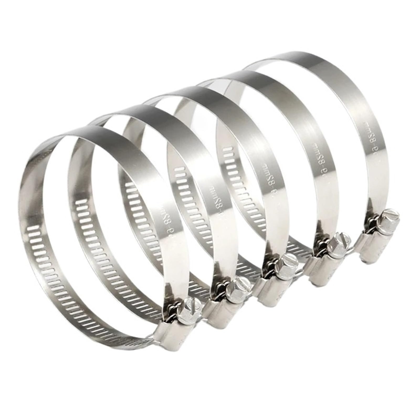 manguera de transmisión de tornillo, Abrazaderas de tubo de acero inoxidable, 5 uds., Clips for manguera, tornillo sin fin, 8mm-700mm(500-600mm)