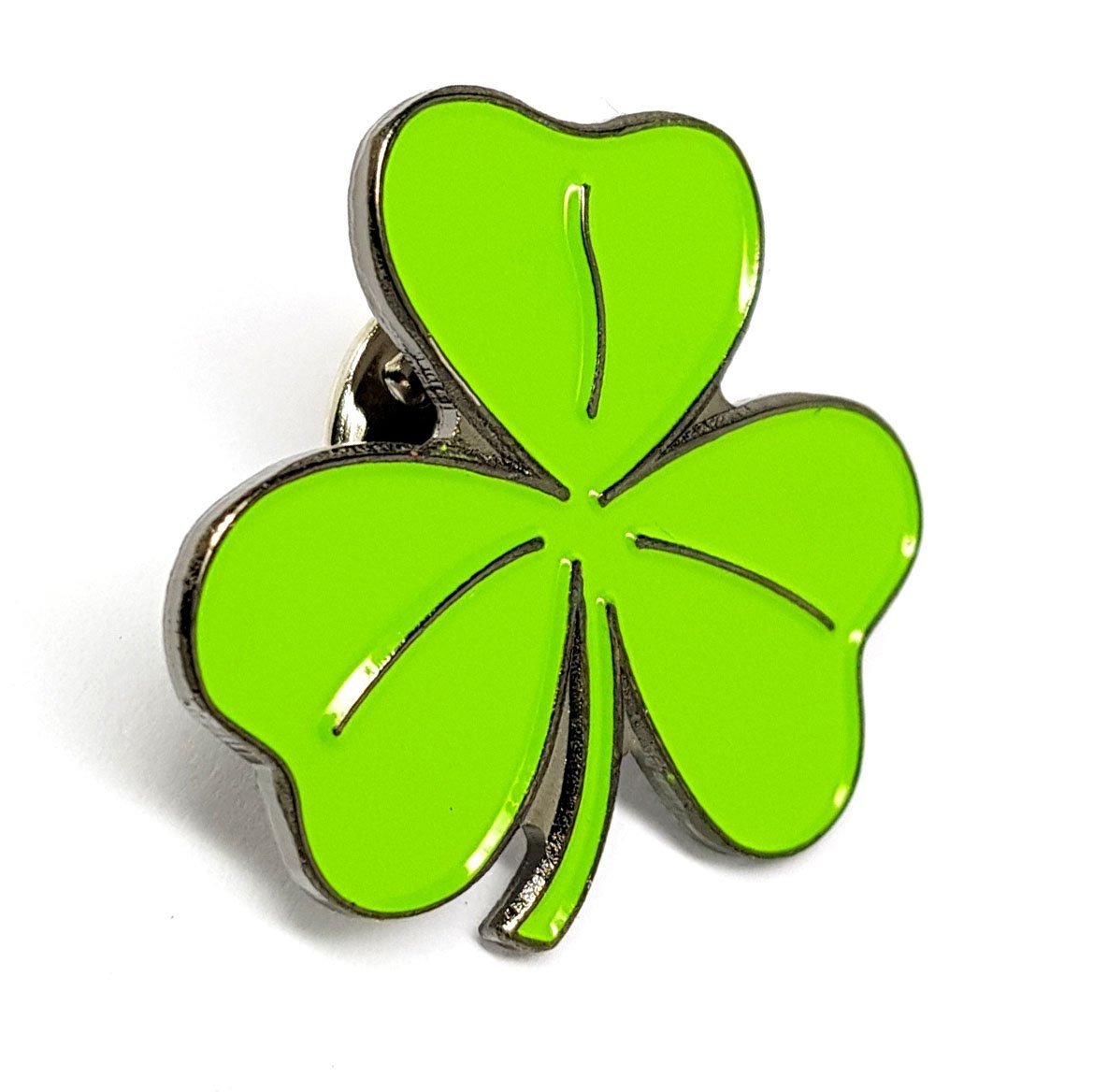 "Lucky Irish Shamrock Leaf Emblem Saint Patrick's Day Remembrance Metal Enamel Pin Badge Lapel Brooch Novelty Ireland Eire Collectible Gift