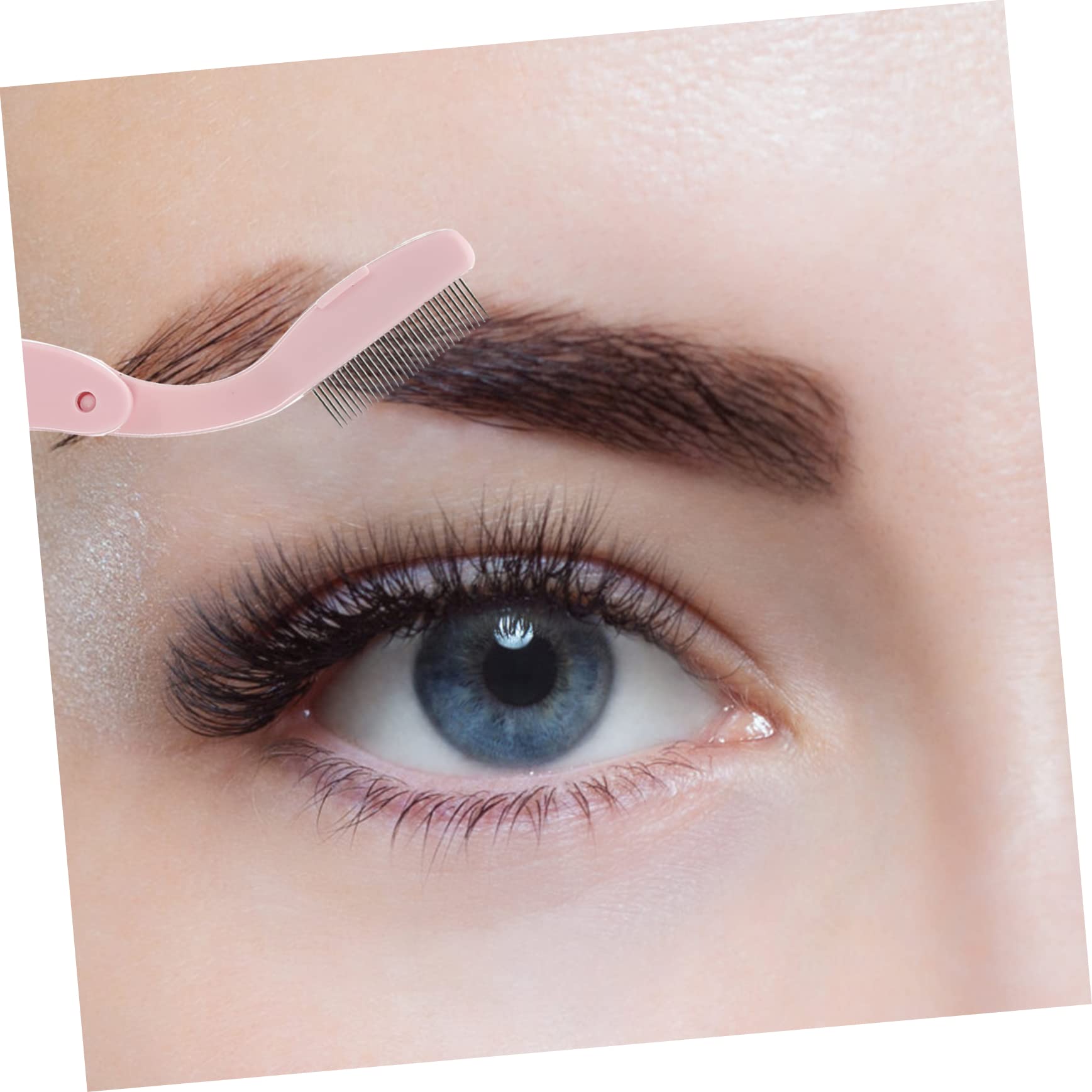 Didiseaon 10 Piezas peine plegable para cejas cepillo para cejas peine de pestañas densas cepillo de pestañas peines de pestañas de cejas de niña herramientas de maquillaje de niña portátil