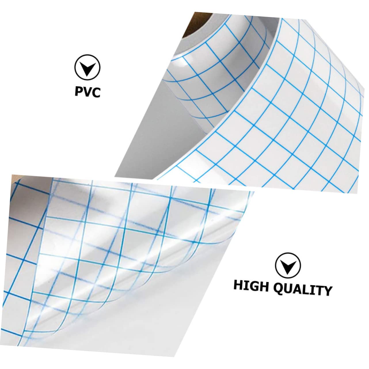 Veemoon 3PCS Self-Adhesive PVC Transfer Tape for Vinyl Projects Blue Grid Design for Crafting and DIY Applications