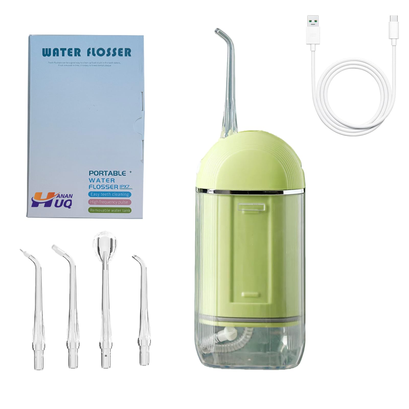 Water Flosser Mini Cordless Portable Oral Irrigator Water Teeth Cleaner Pick Telescopic Water Tank 3 Modes IPX7 Waterproof
