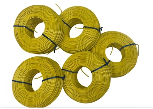23-655 5 Pack 230ft. 16 Gauge Reinforcement Coil Yellow PVC Coated Tie Wire