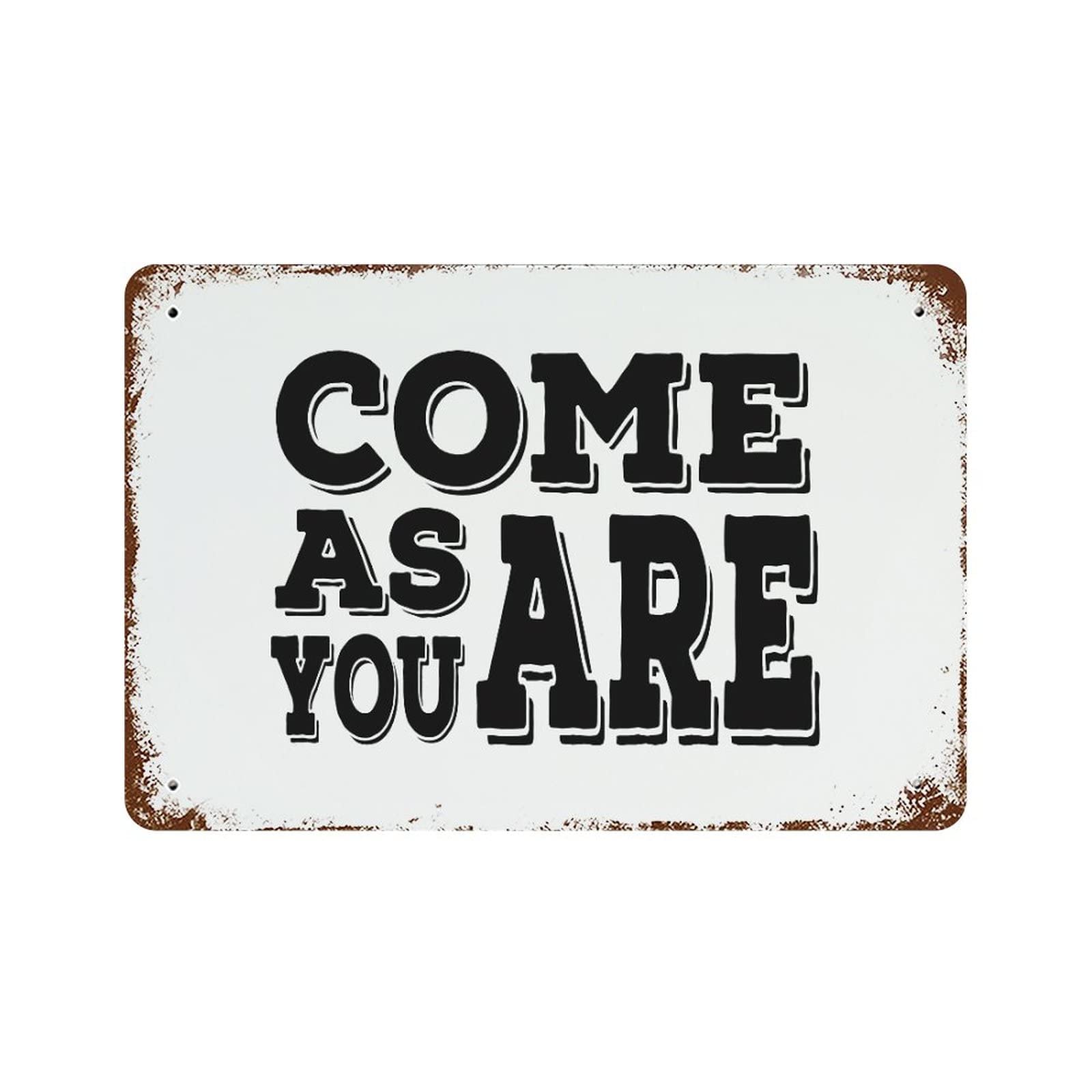 Panneau aluminium Come As You Are : idée cadeau idéale pour décoration de bar à café