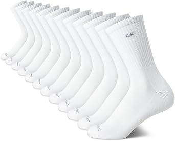 Calvin Klein Womens 12 Pack Lightweight Moisture Wicking Crew Socks