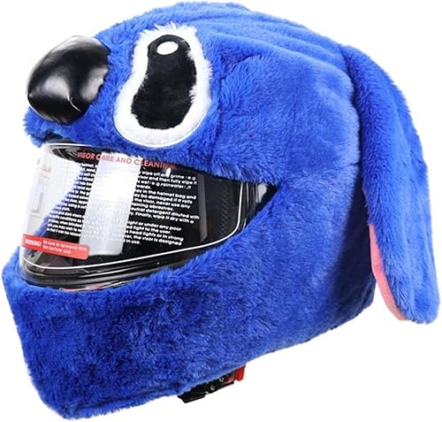 Funda de felpa para casco de motocicleta (cascos no incluidos), paseos divertidos y regalos, innovadora funda para casco de motocicleta con ojos de