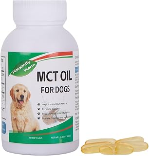 Pleasantly Warm Mct Oil for Dogs,90 Servings,Medium Chain Triglycerides.Coconuts, C8 and C10, Healthy Digestion, Shiny Hair