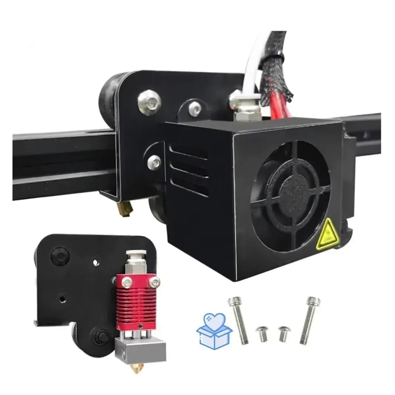 tianwandong Części drukarki 3D Płyta podporowa ekstrudera z kołem pasowym Płyta tylna ekstrudera 3 CR-10 CR-10S S4 S5(Extrude Fan cover)