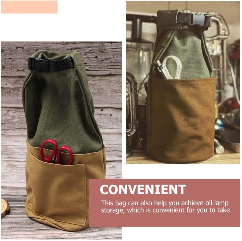Horse Oil Lamp Buggy Bag Canvas Portable Cosmetic Bag Travel
