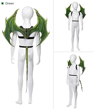 ⟡裏地付き⟡ 着ぐるみ ドラゴン 羽根付き Amazon.co.jp: [SHOLIND] 竜 子供 キッズ用 ドラゴン風翼＋