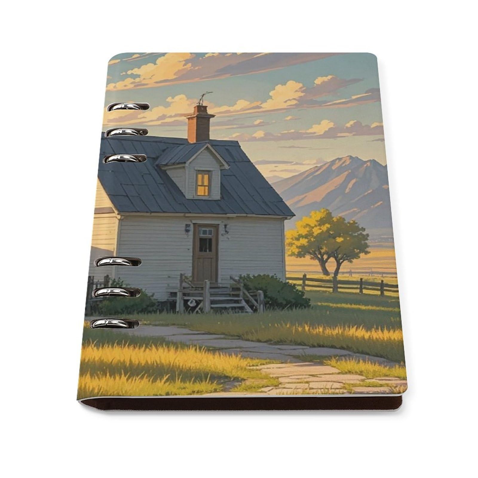 Cuaderno A5 de hojas sueltas elegante con cubierta duradera de piel 8