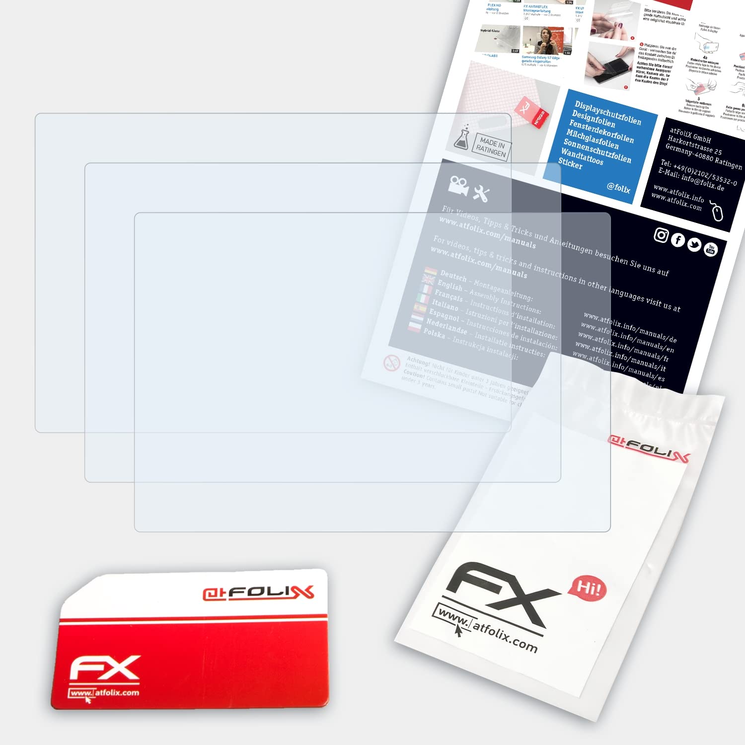 atFoliX Screen Protection Film compatible with Panasonic Lumix DC-G91 Screen Protector, ultra-clear FX Protective Film (3X)