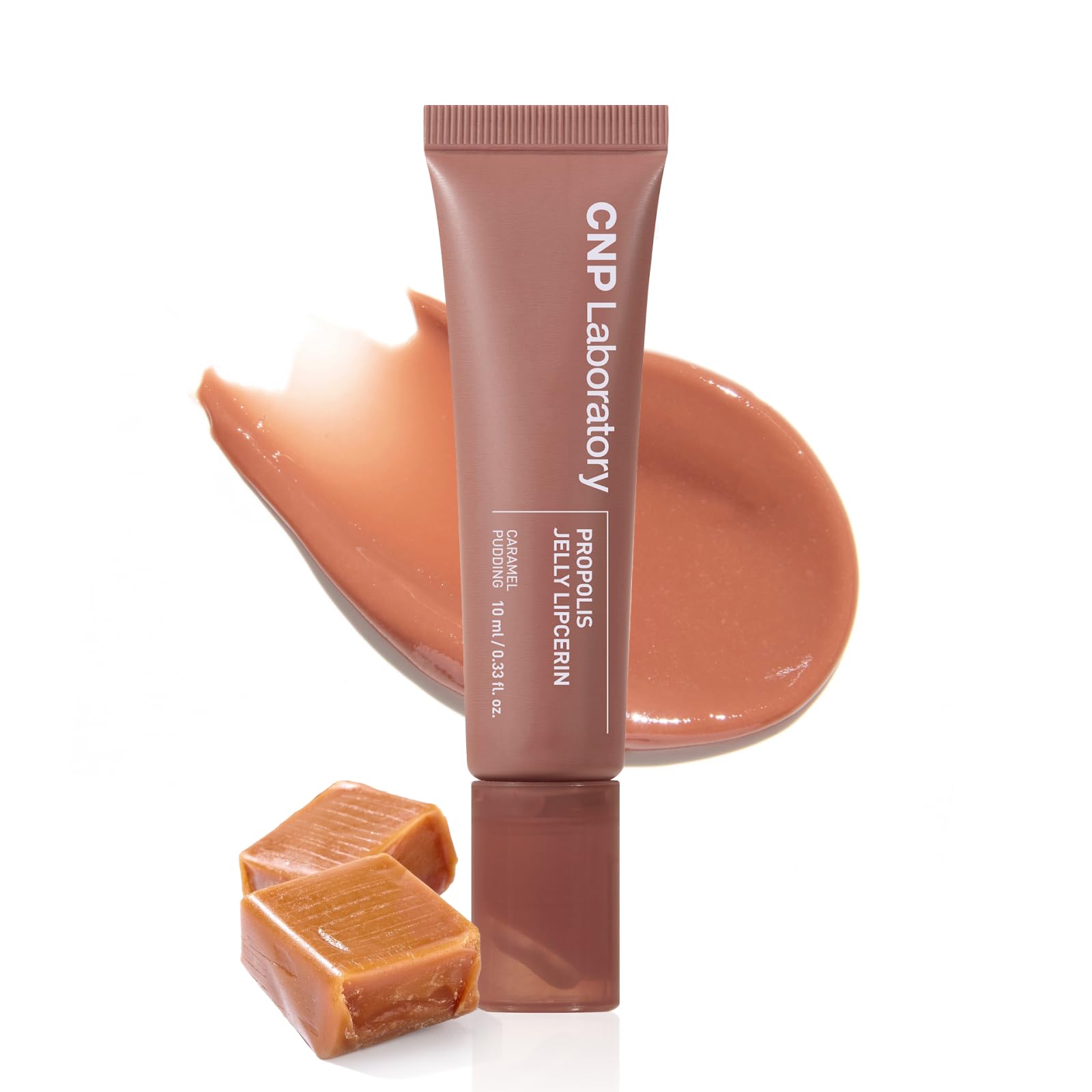 CNP Propolis Jelly Tinted Lipcerin - Caramel Pudding, Hydrating Lip Gloss with Manuka Honey & Hyaluronic Acid, Gifts for Women, Korean Skin Care, 0.3 fl.oz.18)
