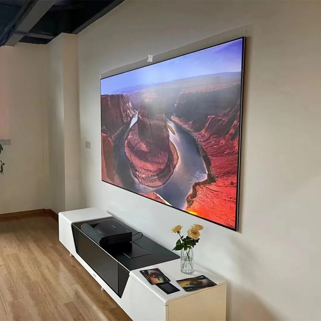Ekrany projekcyjne Ekran projekcyjny z kryształową ramką ALR PET odrzucający światło otoczenia 30 "- 120" do projektora UST o ultrakrótkim rzucie Przenośny Ekran Projektora(30 inch)