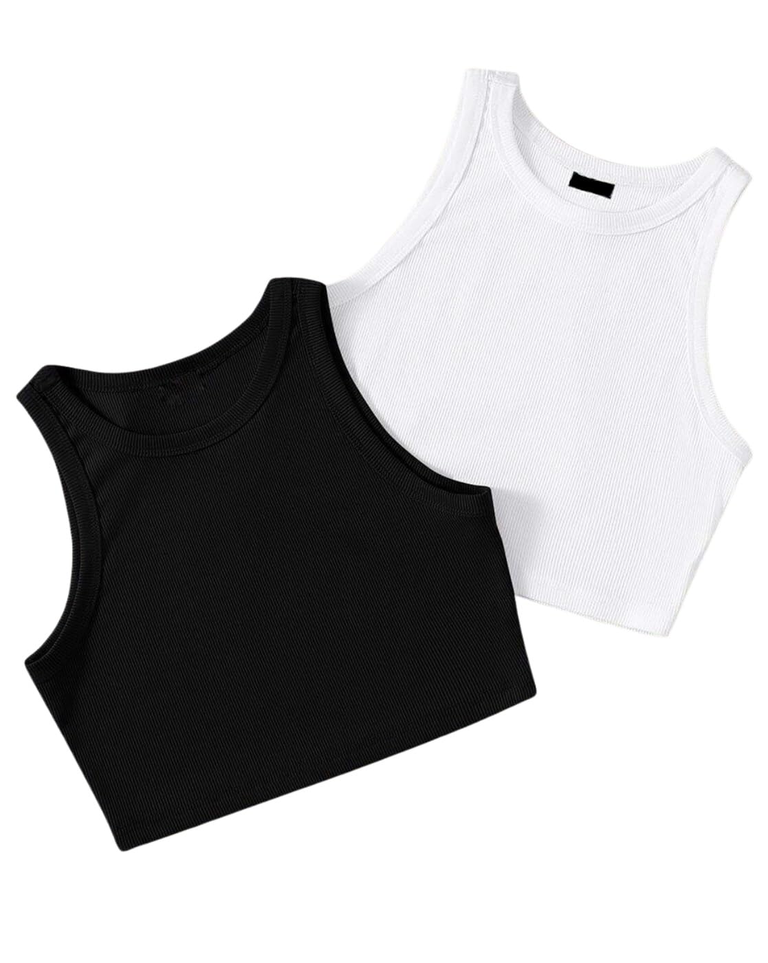 BERRY BIRD Stylish Sleeveless Round Neck Ribbed Tank Tops for Women and Western Crop Top-image-17