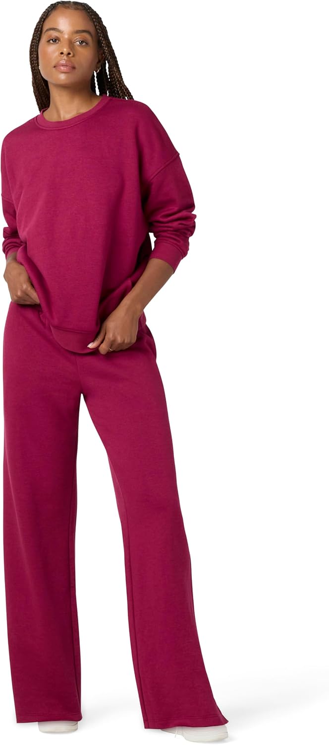 Florence by Mills Women's Cozy Crush Raw Hem Wide Leg Pant