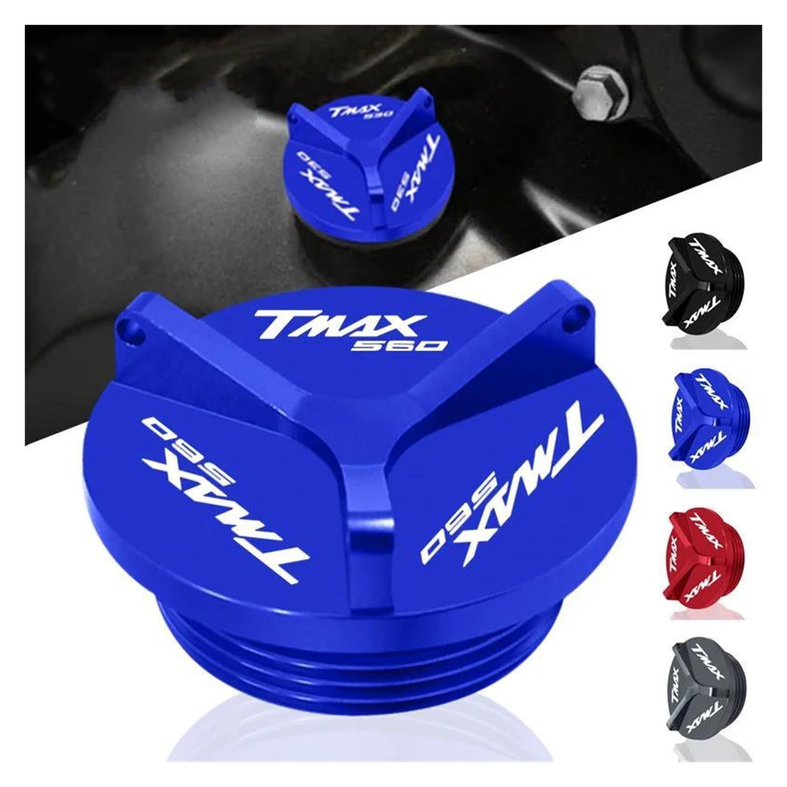 Per Yamaha TMAX560 T-MAX 560 TECH MAX Tmax 2020-2022 Accessori Moto CNC Tappo Olio Motore Bullone Vite Coperchio Di Riempimento(TMAX560 Silver)
