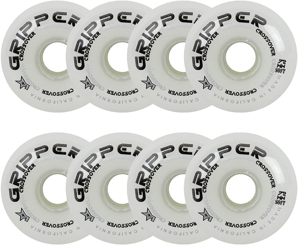 Labeda Roller Hockey Wheels Gripper Crossover Set of 8 - Choose Color/Size