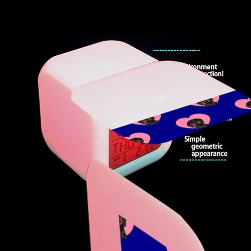 Miniatura 6 de Reloj despertador digital, reloj despertador digital con diseño de perro salchicha con 7 luces LED que cambian de color, con termómetro de fecha