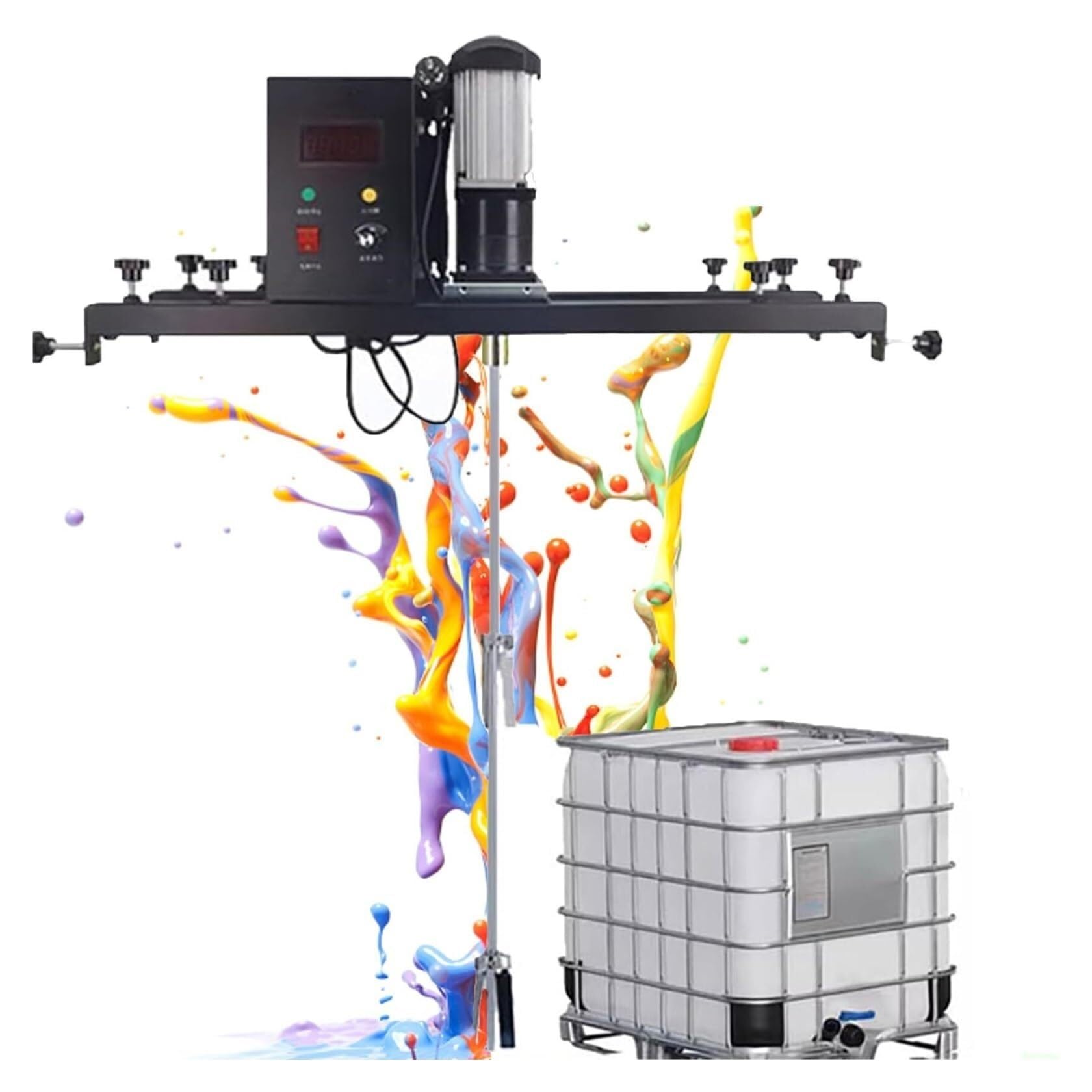 Máquina mezcladora eléctrica de pintura, agitador de tanque de 980 W para uso comercial, capacidad de 1 tonelada, incluye colgador de soporte para mezclar y agitar eficientemente