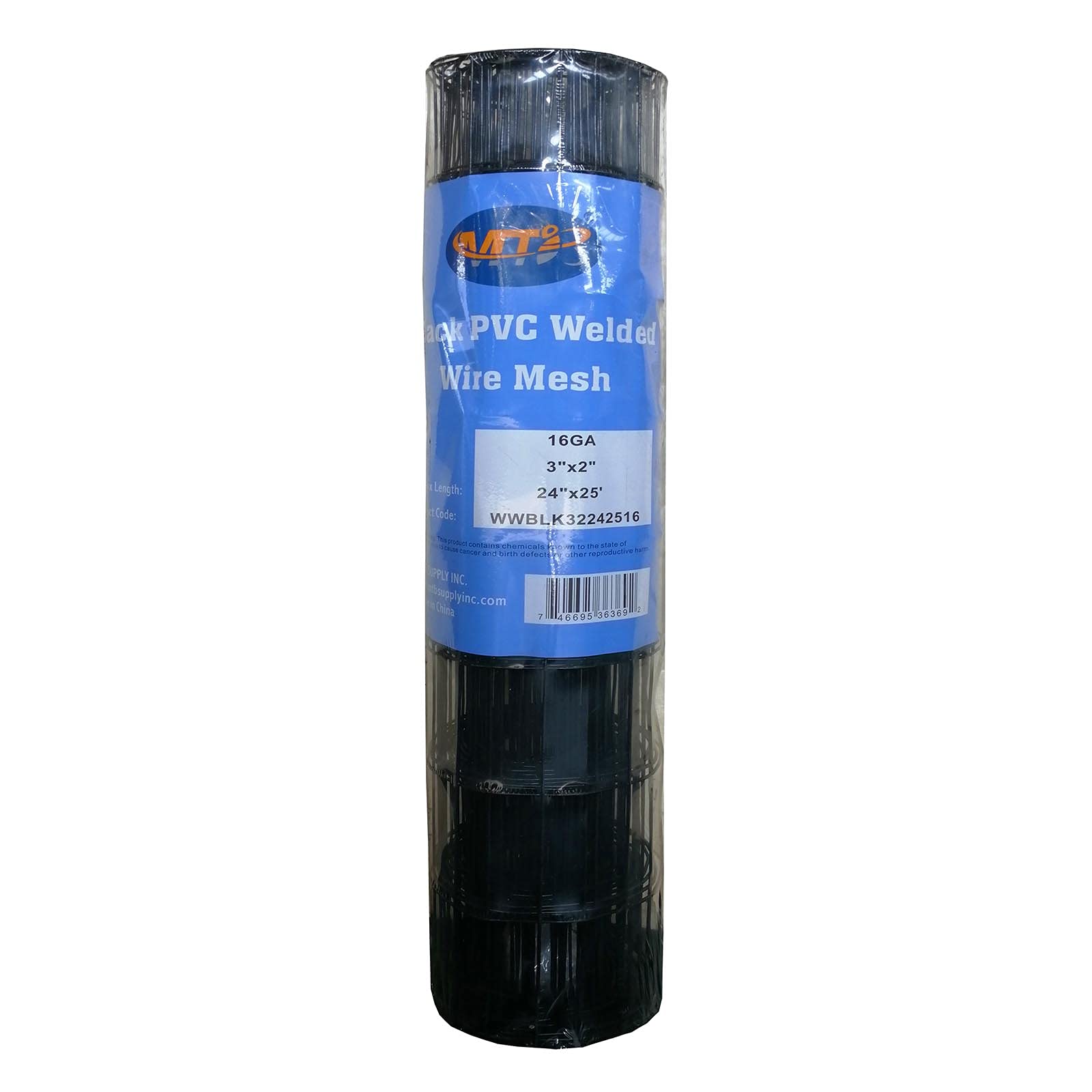 Black PVC Wire Mesh Fence - 50 Feet -9 Black PVC Wire Mesh Fence - 50 Feet -9