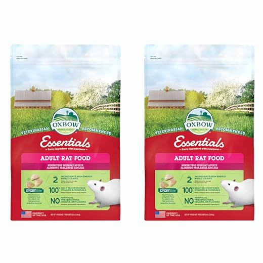 ESSENTIALS Oxbow Animal Health Adult Rat 3 Pound Bag. (2 Pack)