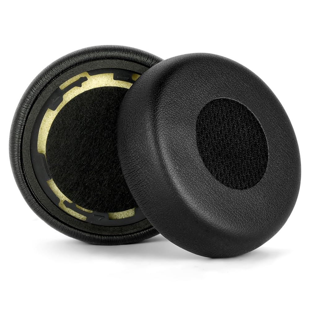 AXFEE Cuscinetti Auricolari di Ricambio per Jabra Evolve 75 (75UC 75MS 75SE), Cuscinetti Auricolari in Pelle Proteica, Schiuma ad alta Densità per I'isolamento dal Rumore - Nero