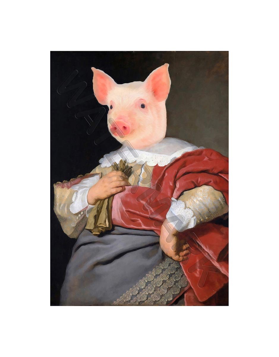 Helst Gerard Bicker With Pig Head Human Body Wall Art Wall Art Print