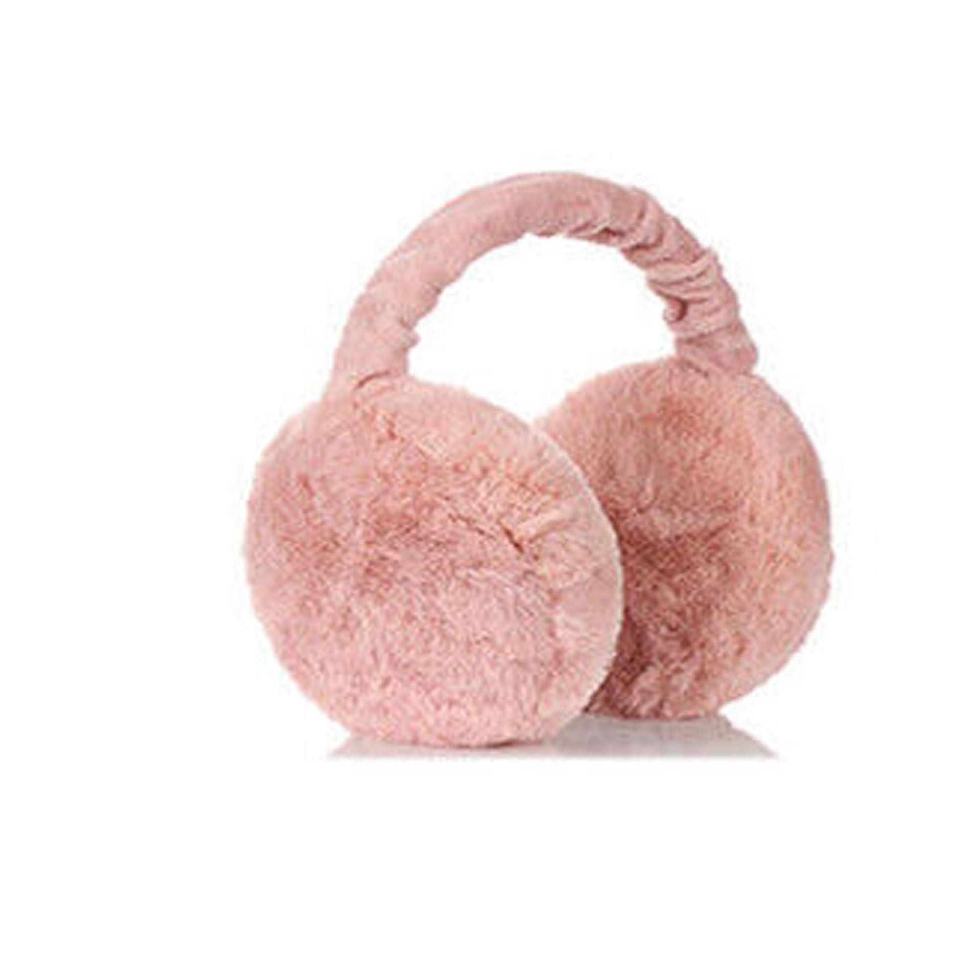 Maxperkx Women's Pink Girls Winter Super Soft Ear Muffs Warmer Earflaps Cosy Cold Fluffy Insulation Headgear Comfort Ear Protection Noise Reduction Earmuffs (Pink)