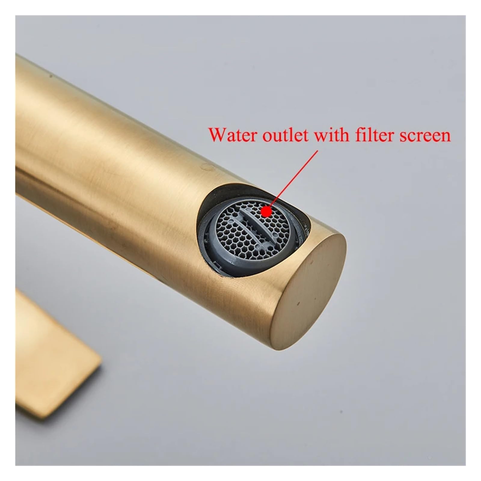 Grifo de bañera de latón Macizo, Grifo Mezclador de Pared, Grifo Monomando con caño Mezclador en Cascada, Juego de Ducha Completo (Dorado)