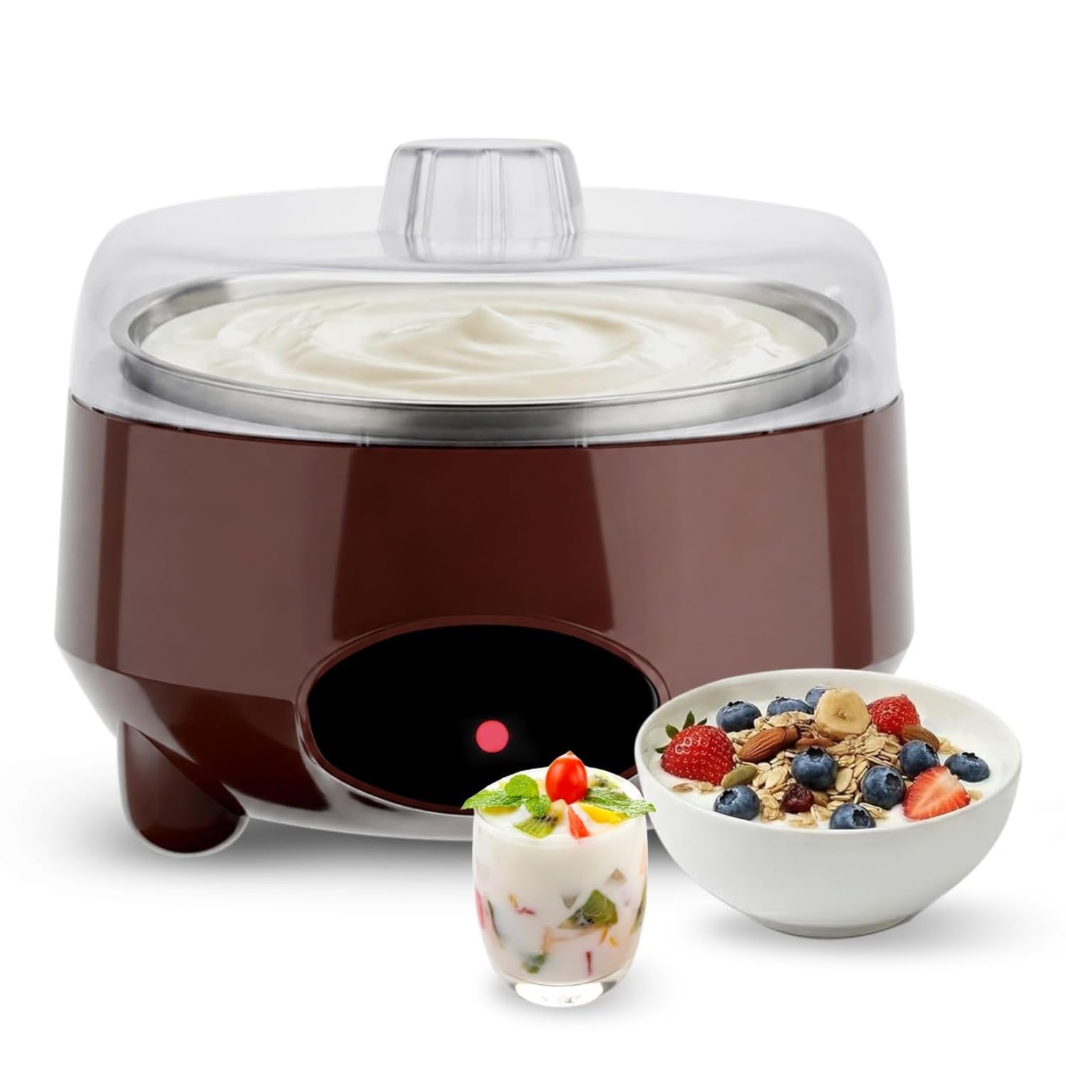 Drumstone (10 Years Assured Warranty) Electric Yogurt and Curd Maker 1L Capacity, Automatic Temperature Control Probiotic Fermentation Machine for Thick Creamy Yogurt and Fresh Curd Preparation-image-19